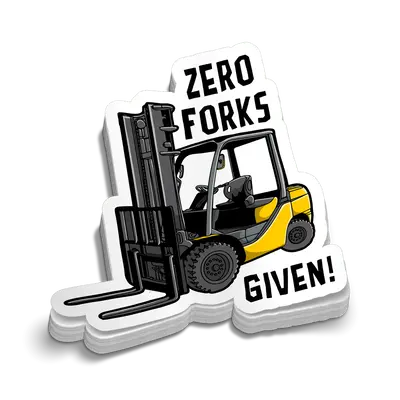 Zero Forks Given - Hard Hat Decal