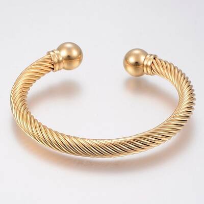 304 Stainless Steel Cuff Bangles Torque Bangles