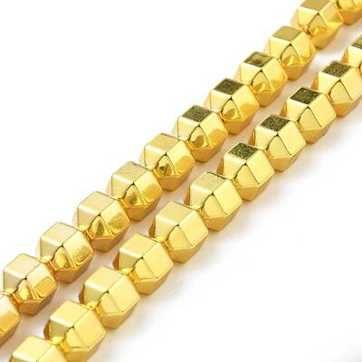 Electroplated Non-magnetic Synthetic Hematite Beads Strands