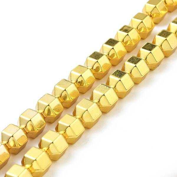 Electroplated Non-magnetic Synthetic Hematite Beads Strands