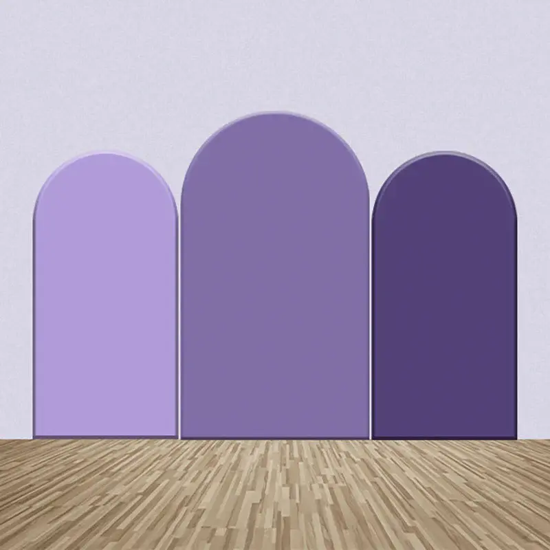 Dark Purple Color Decor One Sided Arch Backdrop Kit - Aperturee