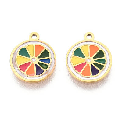 304 Stainless Steel Enamel Charms