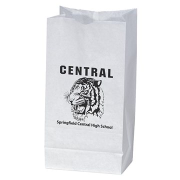 500 Customized White Peanut Bag - Gusseted