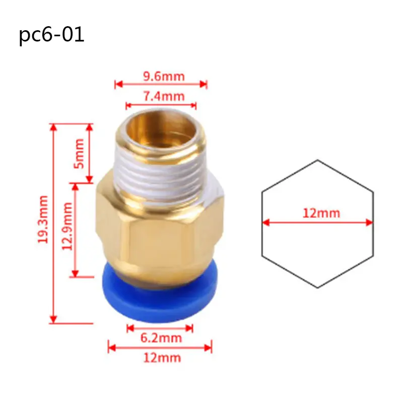 PTFE Tube Pneumatic Connectors