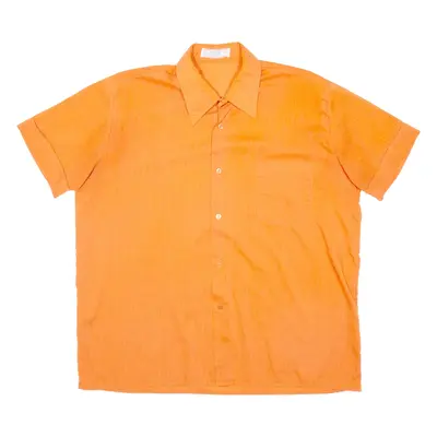 WILTON Mens Plain Shirt Orange L