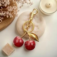 Cherry Bag Charms Purse,Key Chains Women Chic - Car keyrings for leather handbags,Adorable Add - ons for Your Essentials key ...