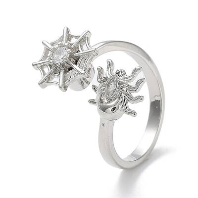 Rotating Clear Cubic Zirconia Cuff Rings