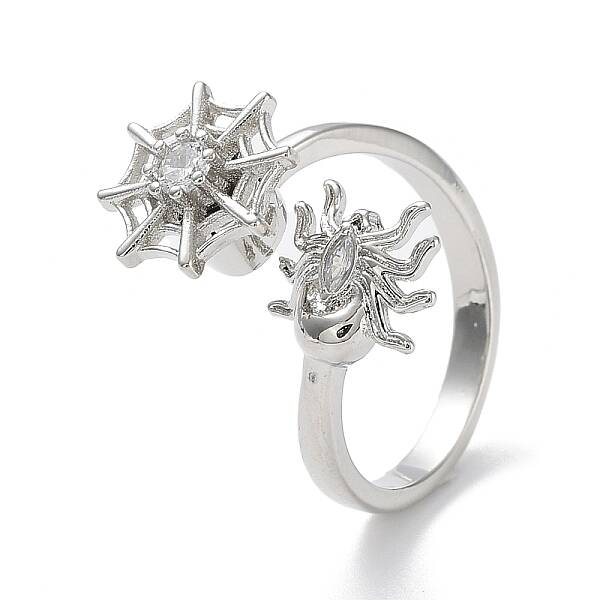 Rotating Clear Cubic Zirconia Cuff Rings