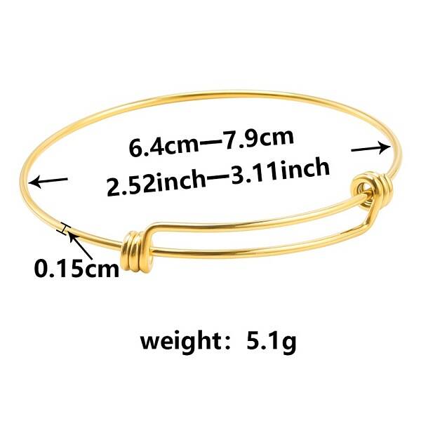 Adjustable Expandable 304 Stainless Steel Bangles for Women