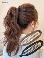 Fish Shaped Design Banana Hair Clip, Simple Casual Thick Hair Compatible Hair Accessories for Women & Girls Hairstyles, Minim...