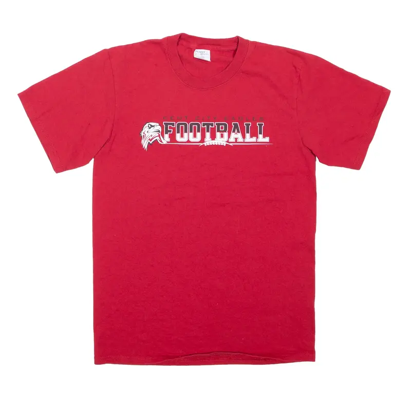 PORT & COMPANY Kent City Eagles Baseball USA T-Shirt Red Short Sleeve Mens S