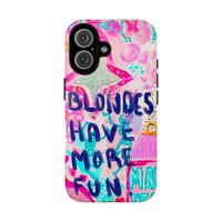 Mclaiwoodshop Blondes Have More Fun Phone Case Phone Cover Hard Cases Magnetic Phone Case Magnetic Phone Grip