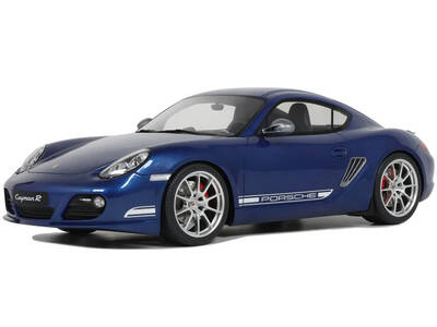 2012 Porsche Cayman R Aqua Blue Metallic 1/18 Model Car by GT Spirit