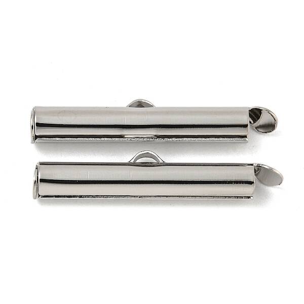 Brass Slide On End Clasp Tubes