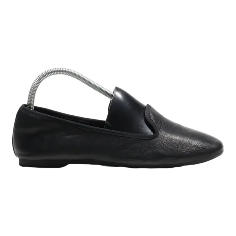 CLARKS Loafer Shoes Black Synthetic Womens UK 6.5