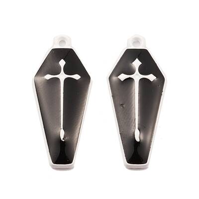 Spray Painted Alloy Pendants