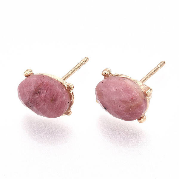 Natural Rhodonite Stud Earrings