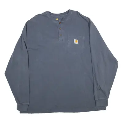 CARHARTT Original Fit Mens T-Shirt Grey Long Sleeve XL