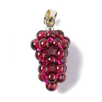 Natural Garnet Cluster Pendants