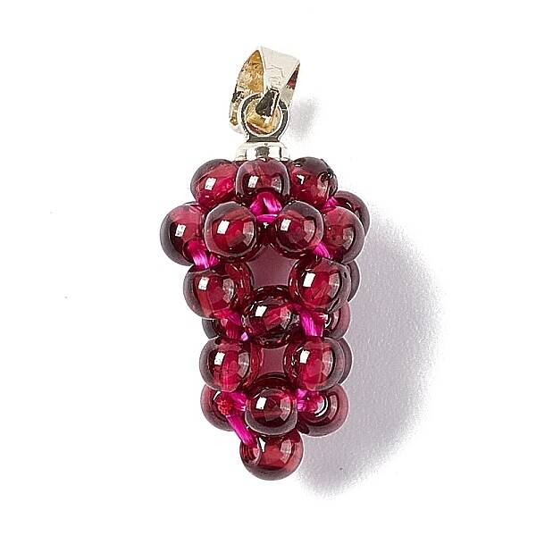Natural Garnet Cluster Pendants