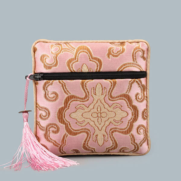 Chinese Style Square Cloth Zipper Pouches