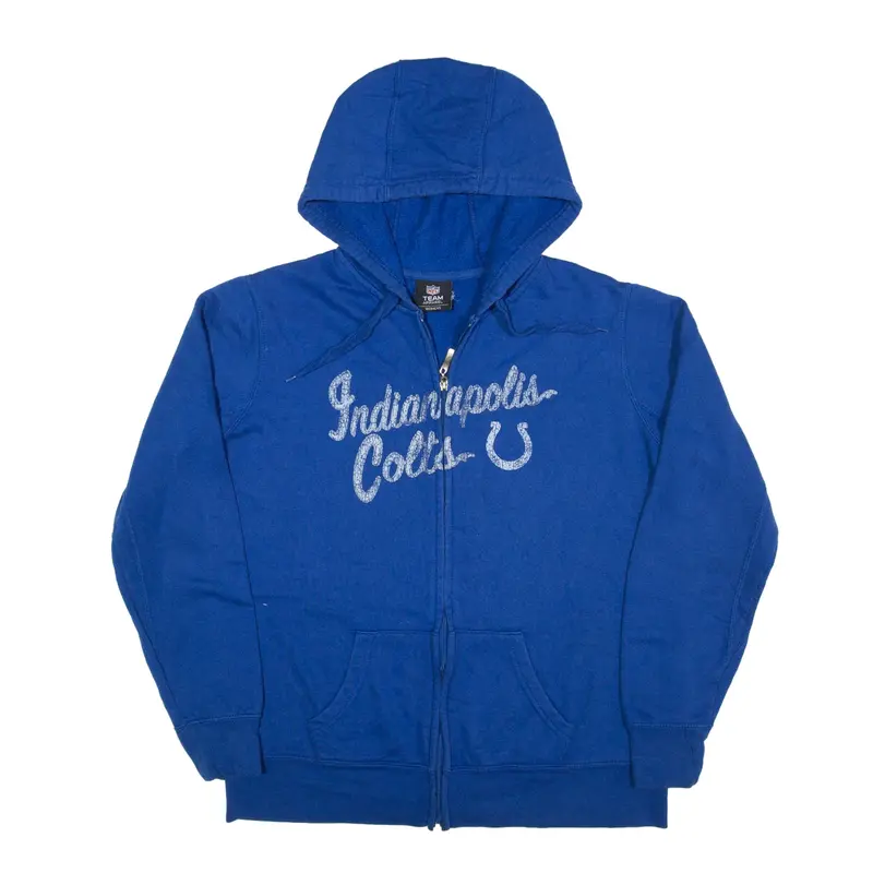 NFL Indianapolis Colts Hoodie Blue Full Zip Womens M