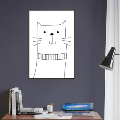 Whiskered Wonder - Charming Cat Art Print