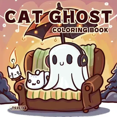 Ghost Themed Coloring Book (1 Count), 30 Pages Cute Ghost Coloring Book (Accessories Not Included), DIY Painting Supplies for...