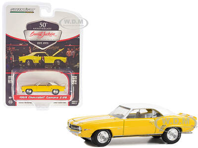 1969 Chevrolet Camaro Z/28 Daytona Yellow with White Stripes Top and Interior (Lot 1043) Barrett Jackson \