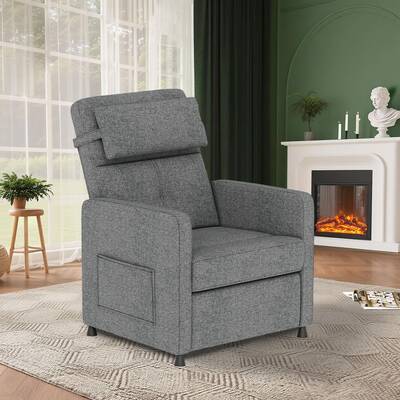 Garvee Recliner Chair for Adults, Adjustable Electric Recliner Power Reclining, Cotton Linen Fabric, USB Port, Side Pockets, ...