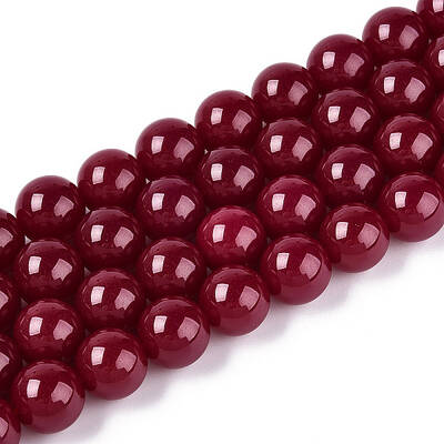 Lab Grown Red Corundum Beads Strands
