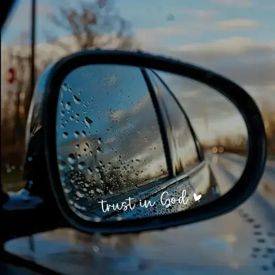 Car Rearview Mirror Sticker, Waterproof Car Rearview Mirror Decal, Car Exterior Decoration Accessories