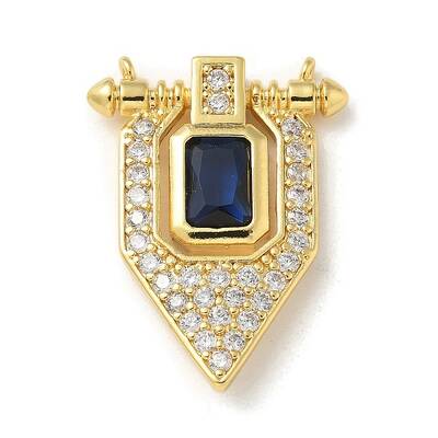 Brass Micro Pave Colorful Cubic Zirconia Pendants