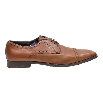 GEOX Brogue Shoes Brown Leather Mens UK 9.5