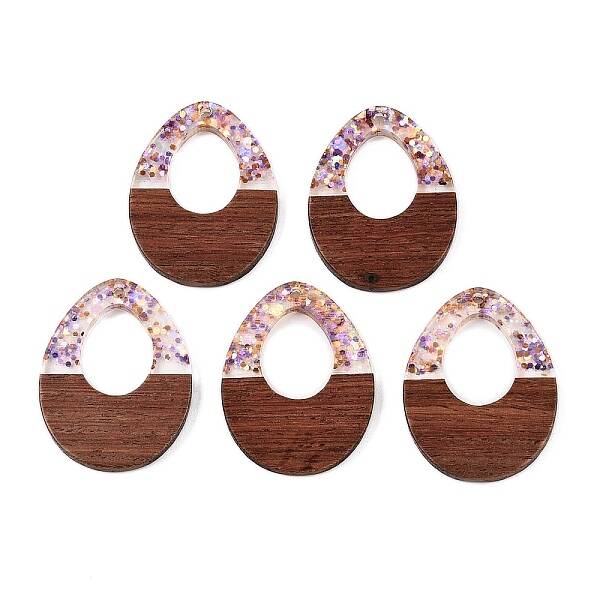 Epoxy Resin & Walnut Wood Pendants
