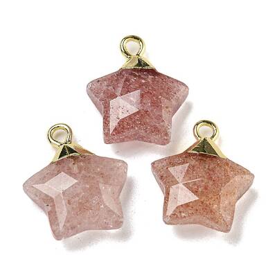 Natural Strawberry Quartz Pendants
