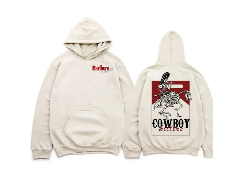MARLBORO Cowboy Killer Hoodie,2 side-Crewneck GIldan T-shirt, Cowboy Killer Shirt, Unisex SweatShirt