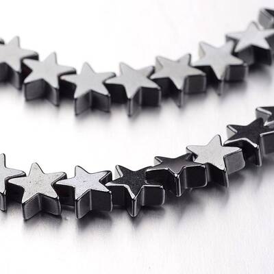 Non-magnetic Synthetic Hematite Bead Strands