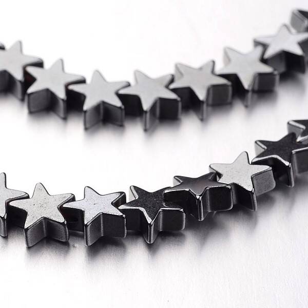 Non-magnetic Synthetic Hematite Bead Strands