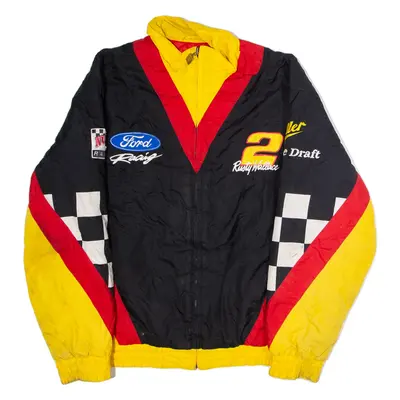 NUTMEG Ford Racing Rusty Wallace #2 NASCAR Mens Jacket Black 90s USA XL