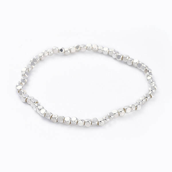 Brass Bead Stretch Bracelets