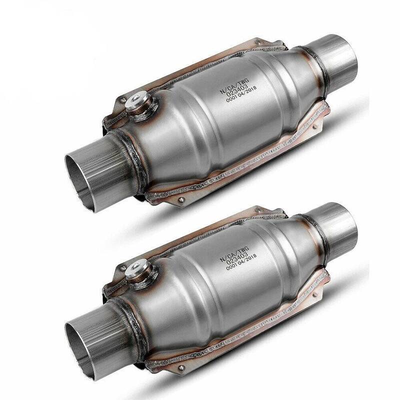 YITAMOTOR® 2.25'' Inlet/Outlet 2.0L Limited Universal Catalytic Converter with O2 Port
