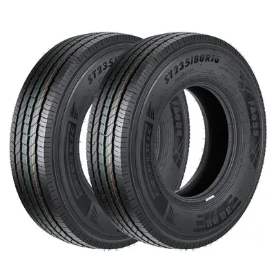Garvee All Terrain Radial Tire,Set Of 2 All Season 235/80R16 14PR Heavy Duty Trailer Tire, Load Range G