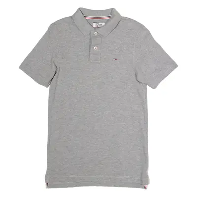 HILFIGER DENIM Mens Polo Shirt Grey XS