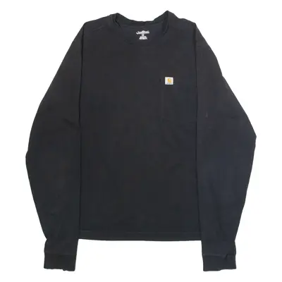 CARHARTT Mens T-Shirt Black Long Sleeve Crew Neck M