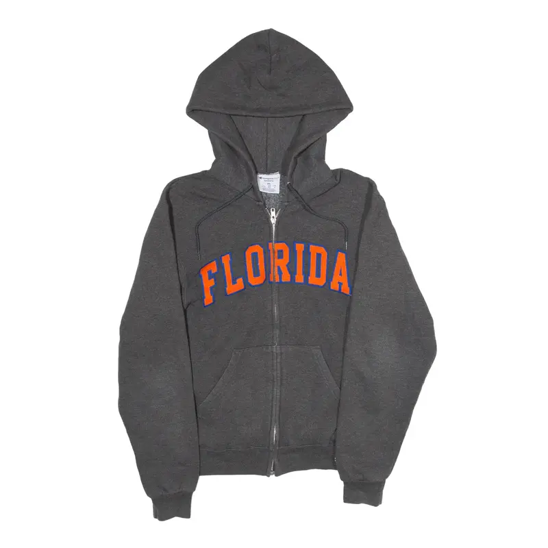 CHAMPION Florida USA Hoodie Grey Full Zip Womens XS