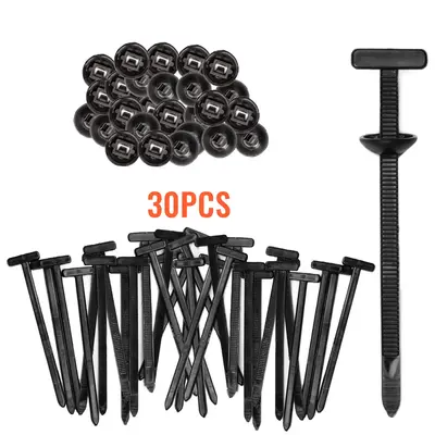 100 Pcs Nylon Universal Cable Tie Buckles - Multifunctional Zip Ties with Pin & Button Design, UV-Resistant Plastic Fasteners...