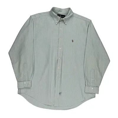 Ralph Lauren Striped Shirt - XL White Cotton | Size: x-large
