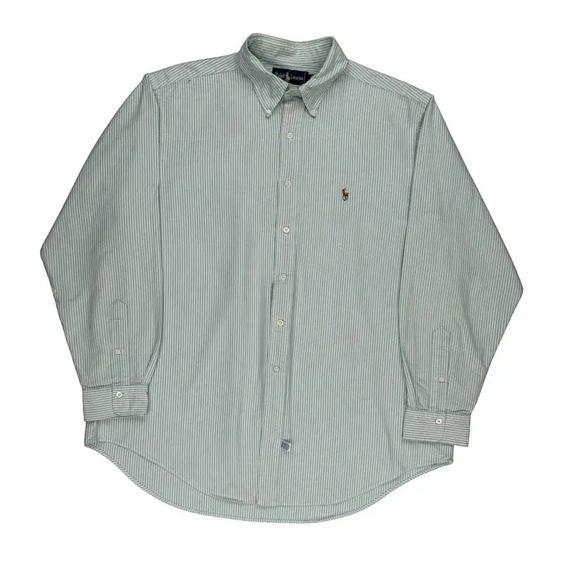 Ralph Lauren Striped Shirt - XL White Cotton | Size: x-large