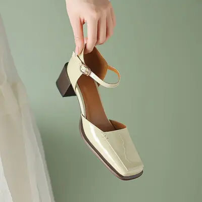 CHIKO Marilou Square Toe Block Heels Pumps Shoes